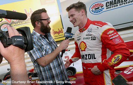 Josef Newgarden and Rutledge Wood