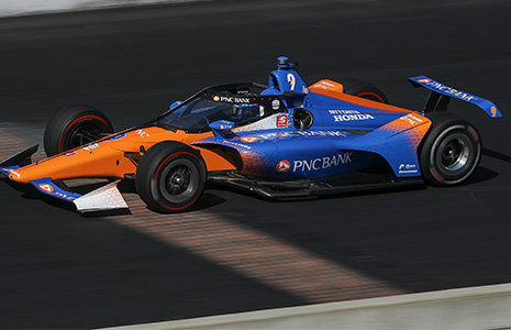 Scott Dixon testing Aeroscreen at Indy