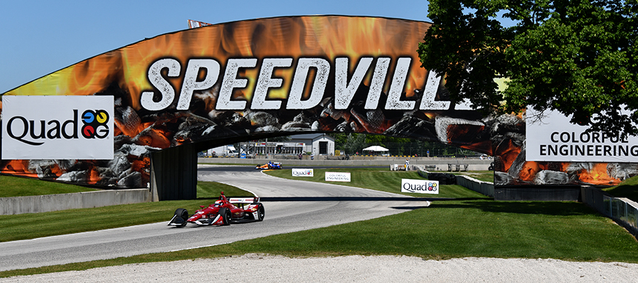 Cars on track at Road America.