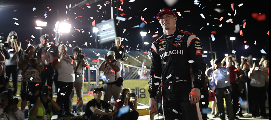 Josef Newgarden after his 2019 win at Iowa