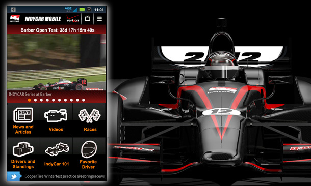 Stay connected with action via INDYCAR Mobile