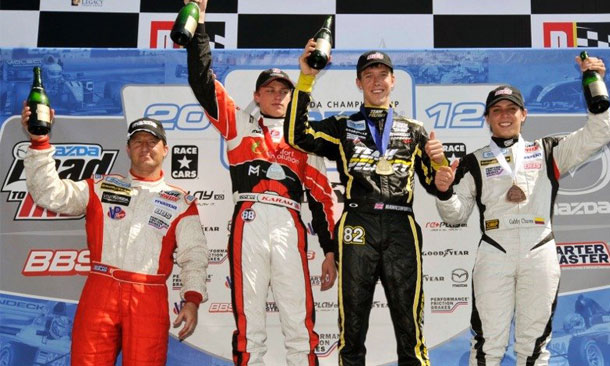 Star Mazda Race 1 Podium from Barber Motorsports Park