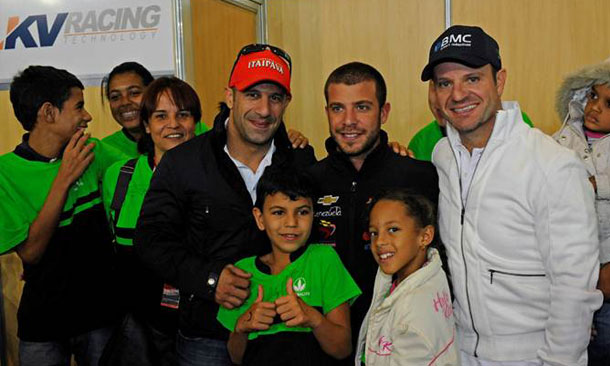 Kids Visit E.J. Viso in Brazil