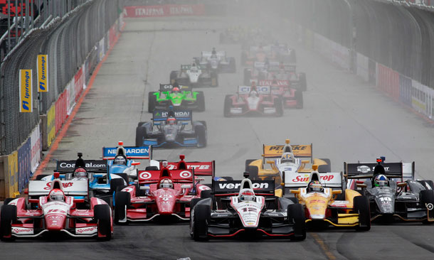 Start of the 2012 Sao Paulo Indy 300