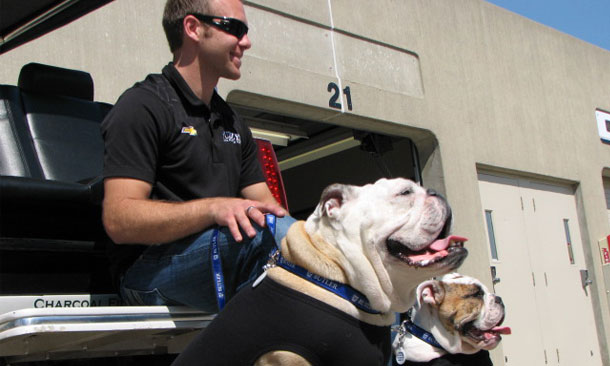 Blue And Trip Visit Ed Carpenter Racing