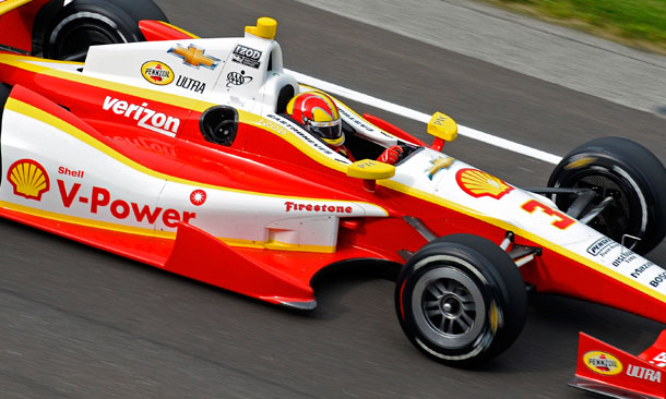 Helio Goes Faster in Pole Day Practice