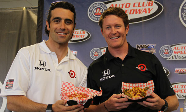 Dario and Scott with their meals