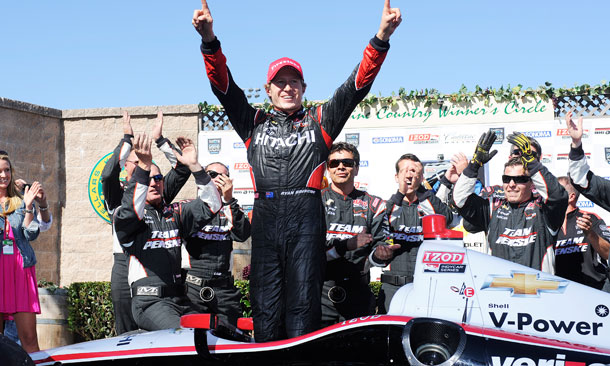 Ryan Briscoe Celebrates Win at Sonoma