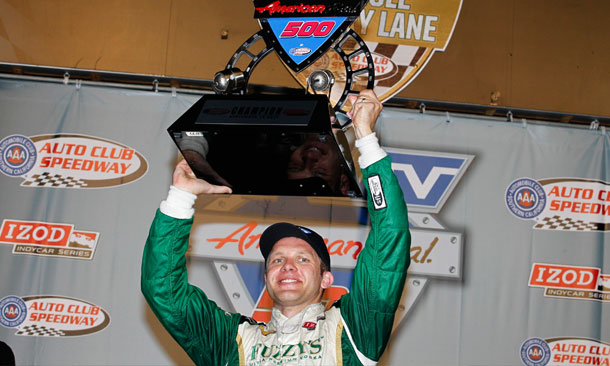 Ed Carpenter wins at Auto Club Speedway
