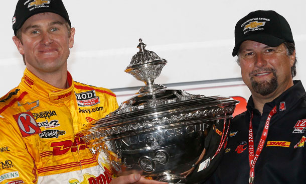 Hunter-Reay and Andretti with Astor Cup