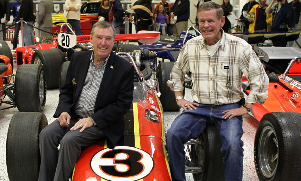 Johnny Rutherford and Bobby Unser at IMS Fan Appreciation Night