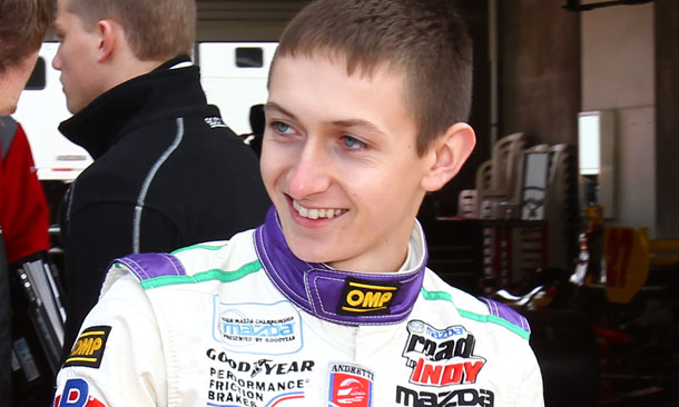 Zach Veach at IMS Open Test