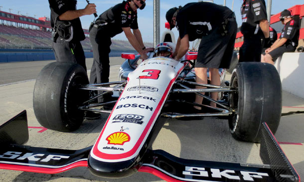 Castroneves at Auto Club Speedway Test