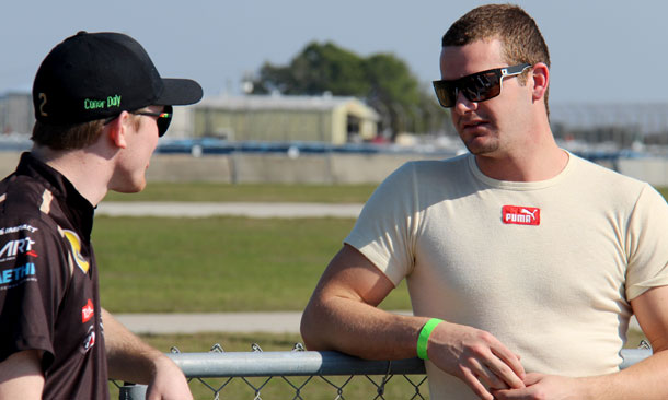 Clary talks with Conor Daly at Skip Barber Academy