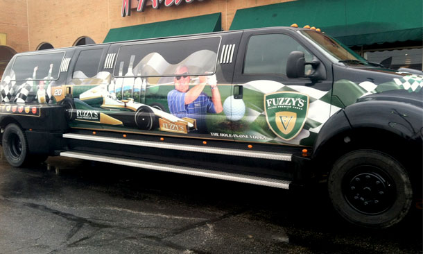Fuzzy's Vodka Van in Superbowl Parade