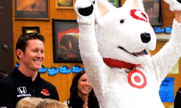 Scott Dixon with Bullseye in Birmingham