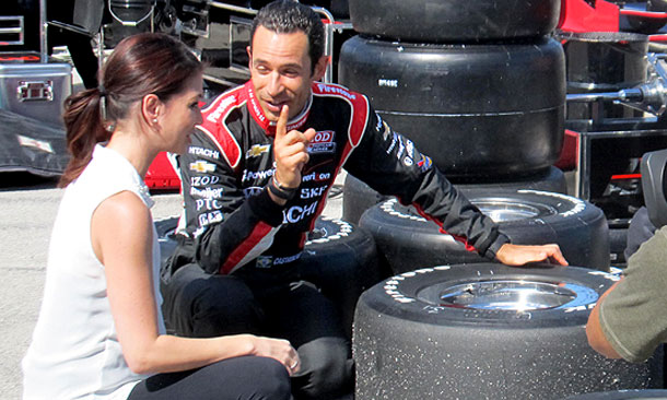 Melissa Rycroft interviews Helio Castroneves
