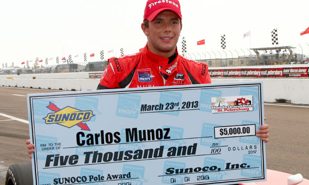 Munoz wins Pole at St. Pete