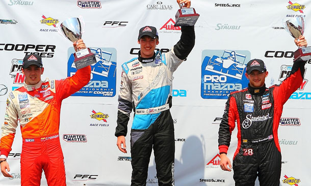 Pro Mazda Podium Race 1 at St. Pete
