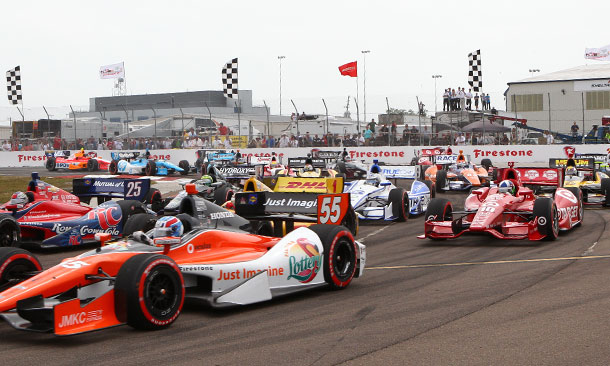 Turn 1 of the 2013 IZOD IndyCar Series season
