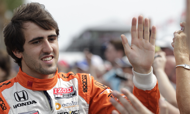 Tristan Vautier greets fans.