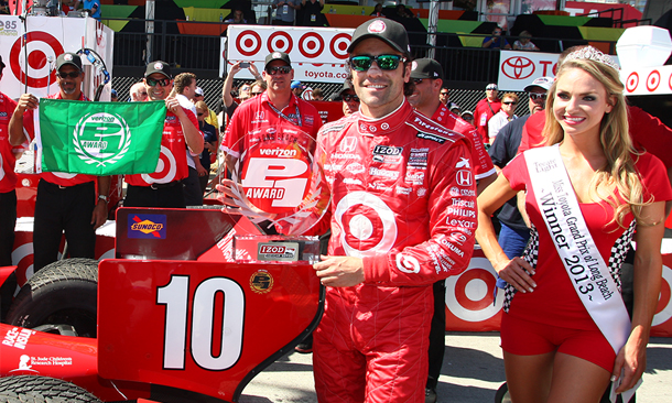 Dario Franchitti wins Verizon P1 Award at Long Beach