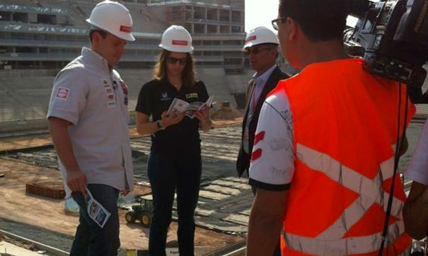 Ana Beatriz at new World Cup stadium