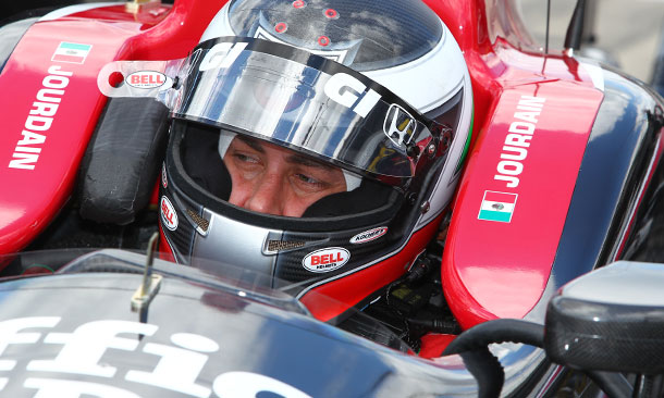 Michel Jourdain prepares for practice at IMS