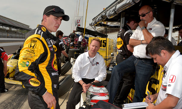 Graham and Bobby Rahal on pit lane