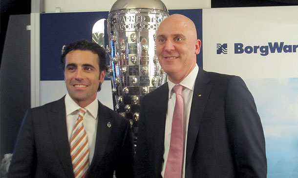 Borg Warner CEO Al Sebing with Dario Franchitti