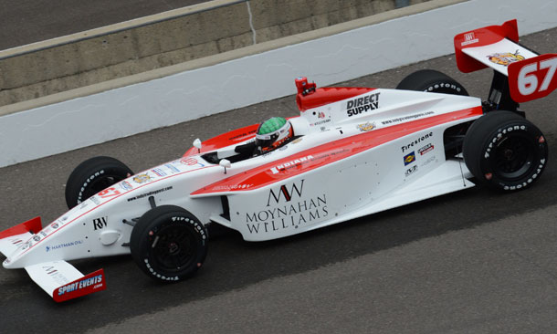 Kyle O'Gara runs laps at IMS