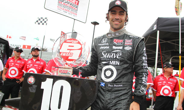 Dario Franchitti wins Verizon P1 Award for Race 1 in Detroit