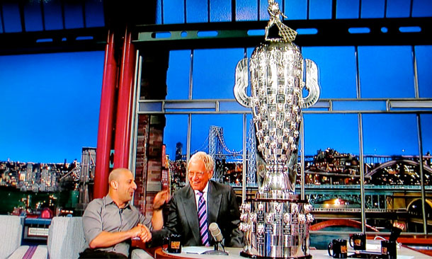 Tony Kanaan and David Letterman