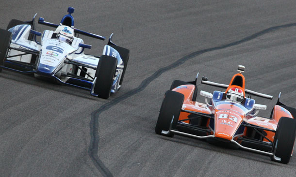 Sebastian Saavedra and Charlie Kimball at Texas Motor Speedway