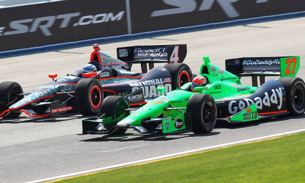 Ryan Briscoe and James Hinchcliffe at Milwaukee