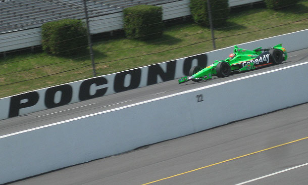 James Hinchcliffe tests at Pocono