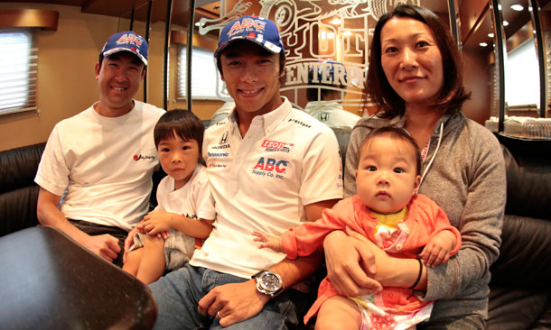 Takuma Sato with longtime fans