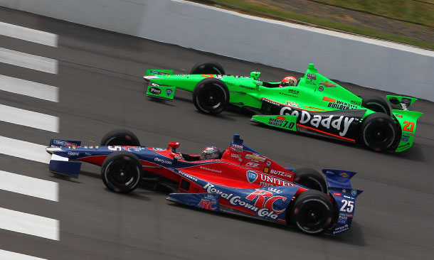Marco Andretti and James Hinchcliffe at Pocono