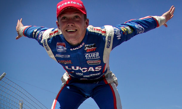 Jack Hawksworth celebrates his win