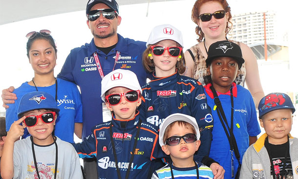 Alex Tagliani with guests in Toronto