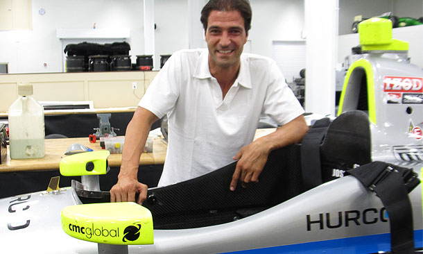 Lucas Luhr visits Sarah Fisher Hartman Racing