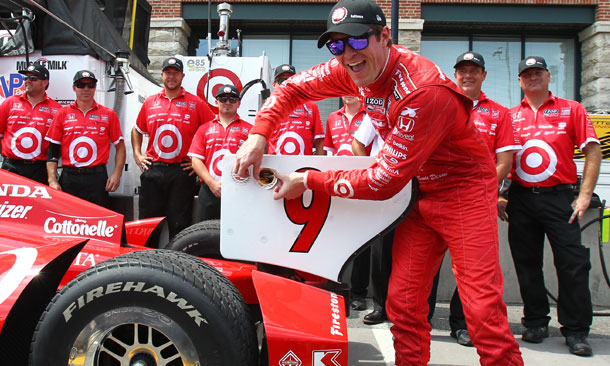 Scott Dixon wins the Verizon P1 Award for Baltimore