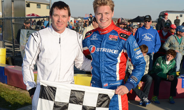 Josef Newgarden and Mark Dismore, Jr.