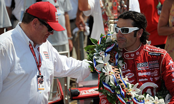 Chip Ganassi with Dario Franchitti in 2012
