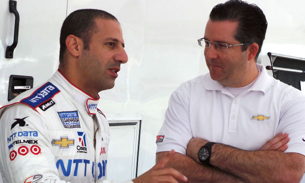 Tony Kanaan and Chris Berube