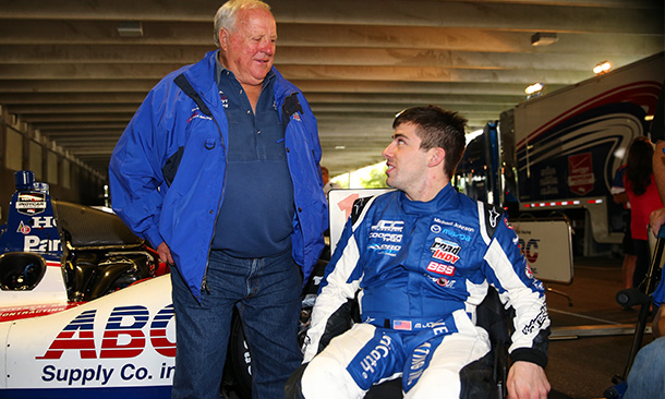 A.J. Foyt and Michael Johnson