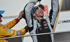 Thumbnail for Pagenaud adept at saving, prevails in GP of Indy