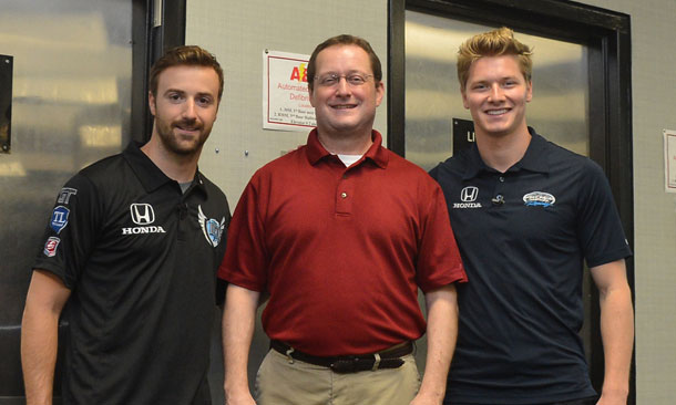 James Hincliffe and Josef Newgarden at NASA
