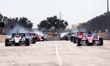 thumbnail for Drivers to practice starts on racing surface