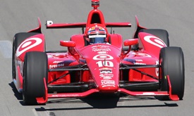 Thumbnail for Kanaan tops 221 mph in opening Pocono session